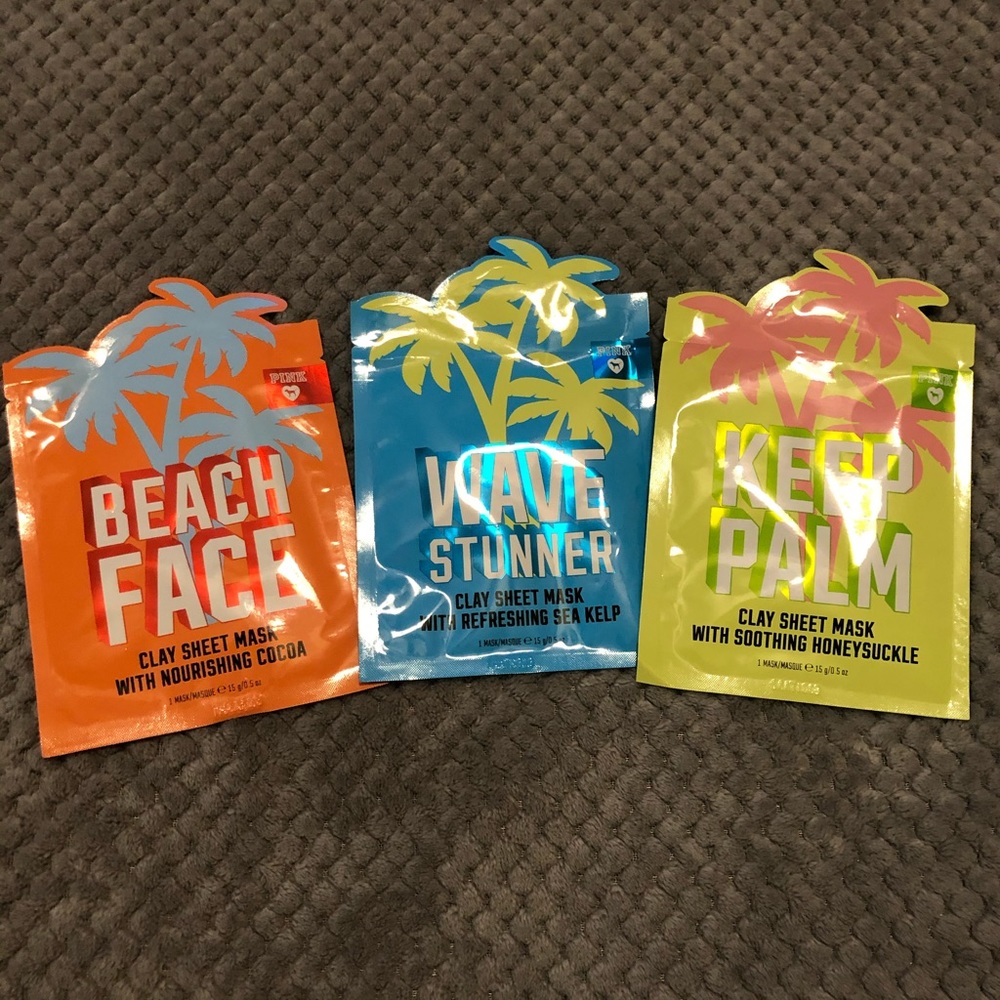 VS PINK Clay Sheet Face Masks